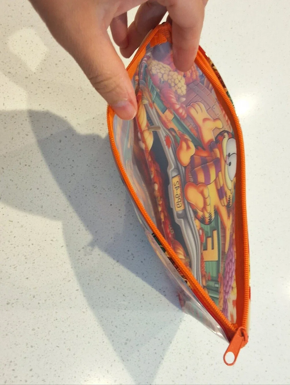 Garfield Fall Waterproof Zipper Pouch Cosmetic Bag Travel Pouch Autumn Pumpkin